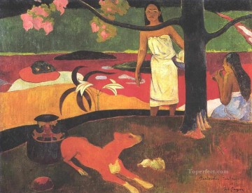 Paul Gauguin Painting - Pastorales Tahitiennes Postimpresionismo Primitivismo Paul Gauguin